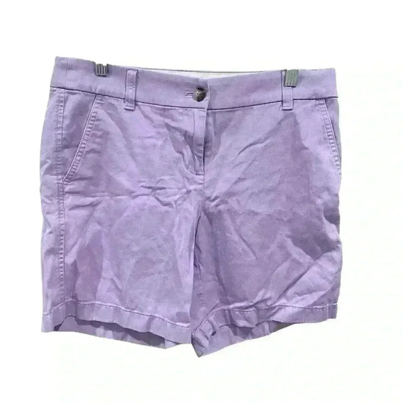 J. Crew Lavender Purple Chino Shorts Cotton Size 2 - Picture 2 of 3